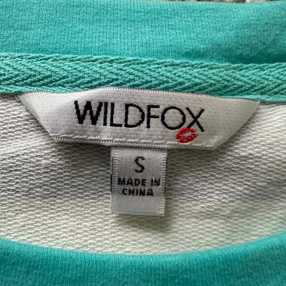 Wildfox blue & white striped long sleeve top size S NWT - Picture 6 of 12